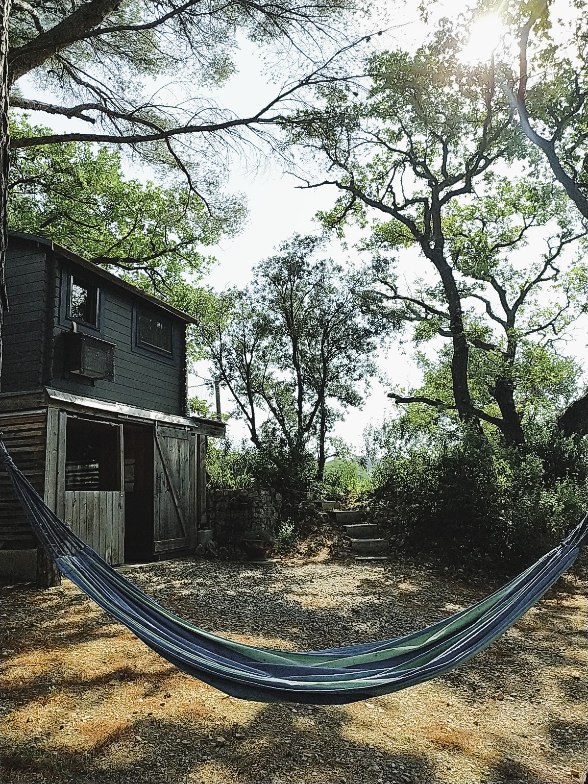 Hamac devant la cabane pour se relaxer