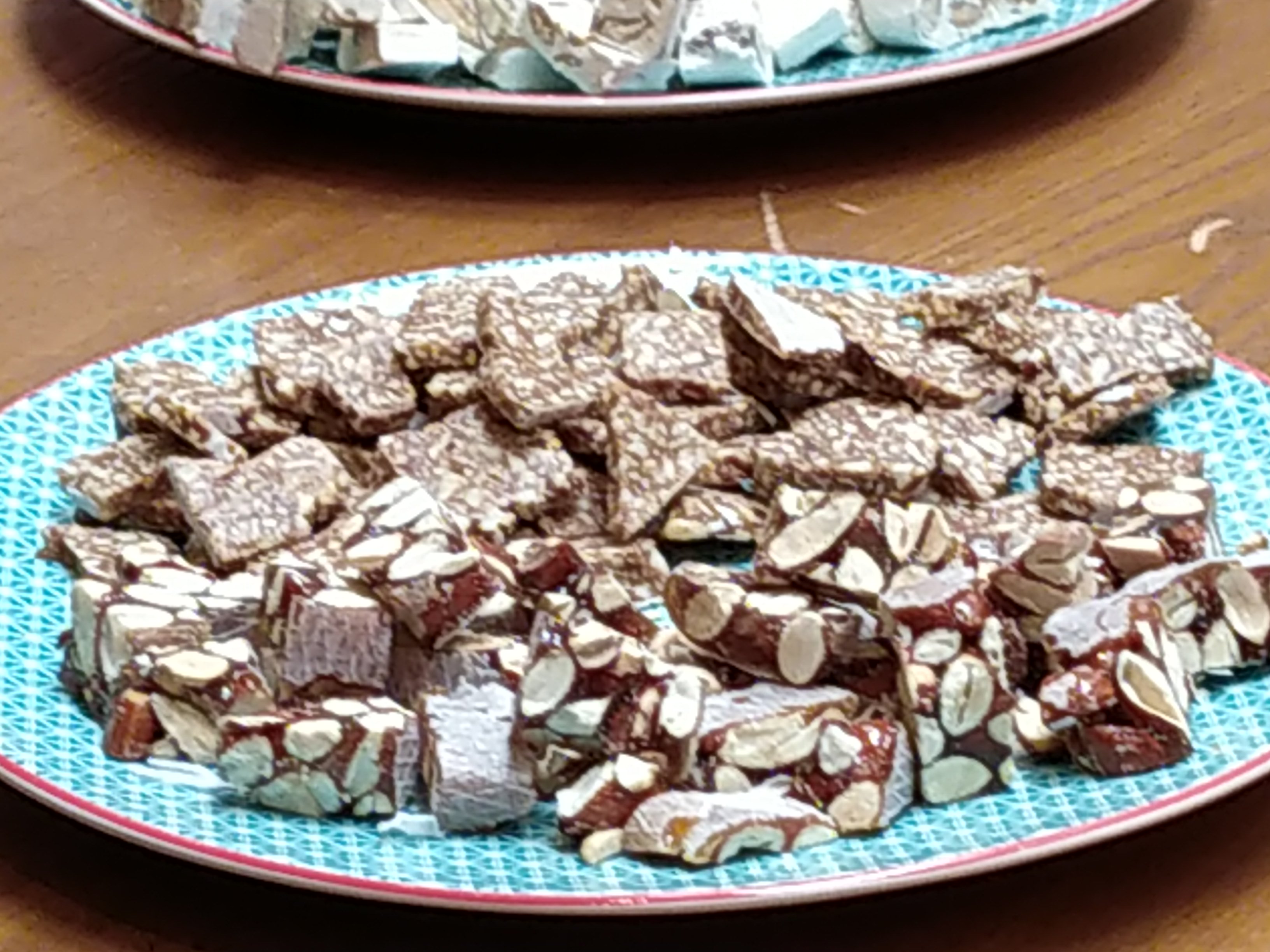 Assiette de dégustation après la visite de la nougaterie